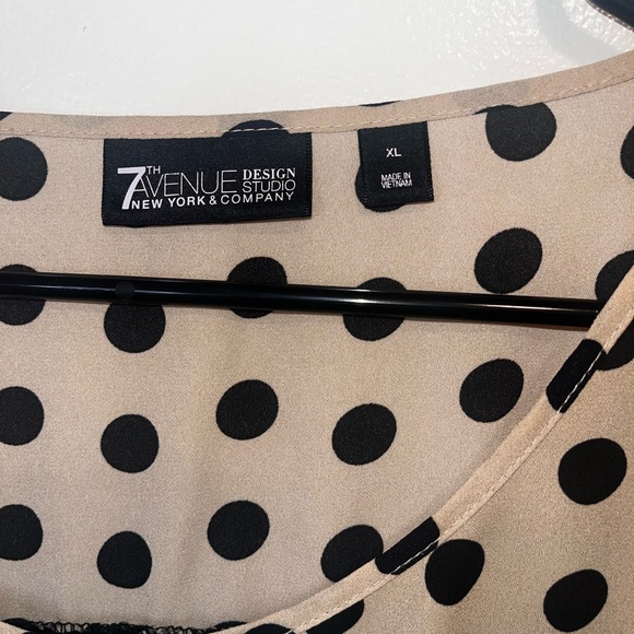 New York & Company Polka Dot Long sleeve Blouse - Picture 3 of 3